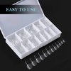 Gelike EC 552PCS Soft Gel Nail Tips Kit - 12 Sizes Clear Cover Full Nail Extensions - Medium Almond Pre-shaped Acrylic False Gelly Nail Tips for DIY Salon Gift Nail Extensions