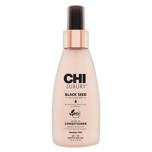 CHI Luxury Black Seed Oil Leave-In Conditioner, Moisturizing Treatment To Strengthen Hair, Thermal Protectant, Sulfate, Paraben & Gluten-Free, 4 Oz