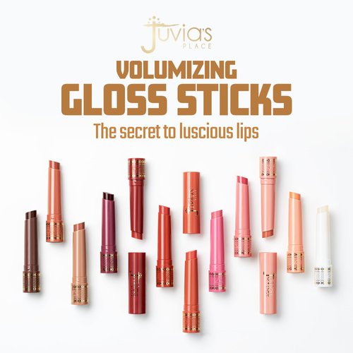 Juvia's Place Volumizing Gloss Sticks Black Berry - Shiny Luscious Lips with Nourshing Hydration, Plumping Gloss, Lip Plumper Gloss, Plumping Lip Balm, Hydrating Lip Gloss