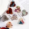 clino Heart-Shaped Hair Clip, 9 PCS Cute Small Hair Clips Mini Claw Clips with Heart Leopard Design, Fashion Hair Accessories for Women Girls