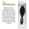 Altesse 8907 Natural Bristle Hair Brush Detangler Brush Medium Air Cushion Matte Black Handle with 7 Rows of Black Boar Bristle and Nylon Hairbrush for Thick Hair Styling and Detangling Made in France