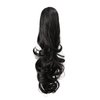 OneDor 20" Curly Synthetic Clip In Claw Drawstring Ponytail Hair Extension Synthetic Hairpiece 190g with a jaw/claw clip (1#-Black)