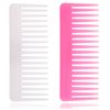 Wide Tooth Comb for Curly Hair Wet Dry Hair, No Handle Detangler Comb Styling Shampoo Comb (Light Coral,White)