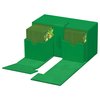 Ultimate Guard Flip 'n' Tray 200+, Deck Case for 200 Double-Sleeved TCG Cards + Dice Tray, Green, Independent Magnetic Closure & Microfiber Lining