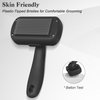 Swihauk Self Cleaning Slicker Brush for Dogs & Cats, Skin Friendly Grooming Cat Brush, Dog Brush for Shedding, Deshedding Brush, Hair Brush Puppy Brush for Haired Dogs, Pet Supplies Accessories, Black