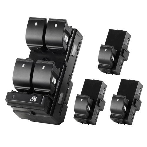 SOAESCN Power Window Switch Driver Side & 3 Pcs Passenger Window Switch for 2007-2013 Chevy Silverado,GMC Sierra 1500-2500-3500, 2010-2013 Yukon,2009-2017 Chevy Traverse, HHR,Enclave-20945129 25789692