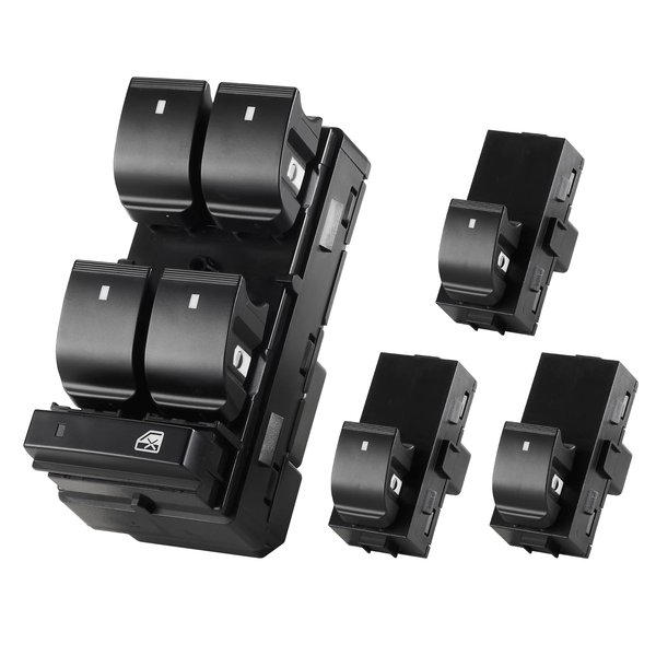 SOAESCN Power Window Switch Driver Side & 3 Pcs Passenger Window Switch for 2007-2013 Chevy Silverado,GMC Sierra 1500-2500-3500, 2010-2013 Yukon,2009-2017 Chevy Traverse, HHR,Enclave-20945129 25789692