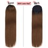 BHF 32" +30” Organic Ponytail-Extensions Long Straight Drawstring Black - Hair Extensions Ponytail Extra Long Clip in Hairpieces for Women (6.7OZ) (32in-Straight ponytail, T2/30)