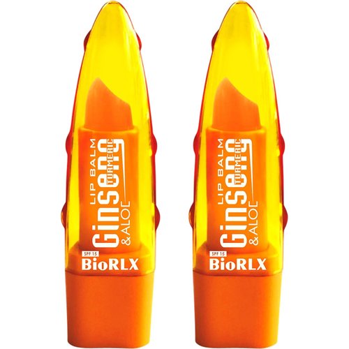 BioRLX Aloe Vera, Ginseng, Turmeric Lip Balm (Two Lip Balms)