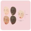 ANNAFRIS Lash Mannequin Head,Eyelash Mannequin Head with Eyelids,Lash Extension Training Practice Head,4 Pairs Removable Eyelids,White Color