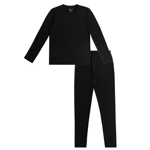 Fruit of the Loom Boys' Performance Baselayer Thermal Underwear Set, Black, 10/12
