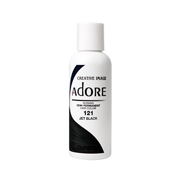Adore Shining Semi Permanent Hair Colour, 121 Jet Black by Adore