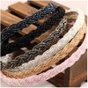 Ruihfas 4 Pieces Elegant Beaded Crystal Headband Bead Hair Band Hair Hoop Accessories for Women Girls