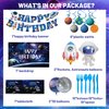 Outer Space Birthday Party Decorations, Outer Space Birthday Party Supplies, Space Themed Decoration Include Space (Foil) Balloon/Happy Birthday Banner/Cake Topper/Plate/Napkin/Cup/Tablecloth/Backdrop