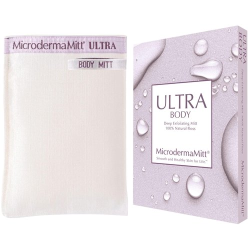 MicrodermaMitt ULTRA Exfoliating Mitt - The Ultimate Deep Exfoliating Body Scrubber Kese Glove – Keratosis Pilaris, Strawberry Skin Treatment, Reduce Ingrown Hair, Turkish Body Scrubber Exfoliator
