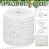 PAXCOO White Pearl Beads Garland, Pearl Strands Craft String Bead for Christmas Tree Decoration, Wedding Party Supplies