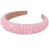 Wecoe Pink Headband Fashion Rhinestone Headband Women Padded Headband Fancy Bling Diamond Sparkle Crystal Beaded Headband Cute Hair Band Homecoming Hair Accessories For Women Girls Birthday Gifts