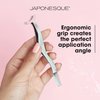 JAPONESQUE False Lash Applicator Tweezers - Lash Pad Cushioned Safety Tweezers - Dual Ended Lash Applicator Tool With Built In Stainless Steel Lash Comb