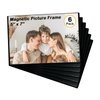 Mingting Magnetic Picture Frame, Holds 5X7 Inches Pictures, Reusable Black Magnet Fridge Photo Sleeves for Refrigerator, Locker,Office Cabinet (Black, 6) (6Pcs)