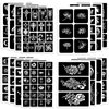 Qpout Tattoo Stencils For Kids Adults, 16 Sheets Henna Tattoo Stencil Kit, Small and Big Tattoo Stencils Designs, Tattoo Stencils for Real Tattoos, Skeleton Spider Owl Flower Butterfly Tribal Totem