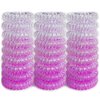Reazana 27 Pieces Spiral Hair Ties No Crease Coil Hair Ties Phone Cord Hair Ties Waterproof Elastic Hair Bands Traceless Ponytail Holder Hair Coils 1.6inch(4cm) for Women and Girls (Ombre Purple)