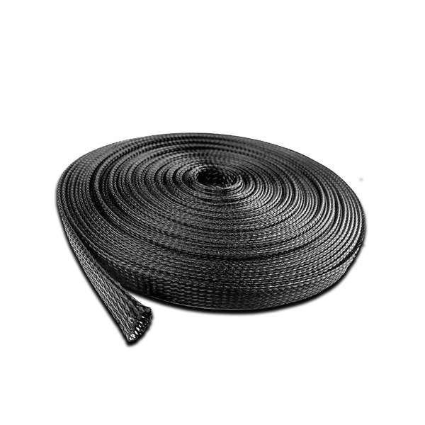 20 FT 1/4" Black Expandable Wire Cable Sleeving Expandable Braided Sleeving Braided Cable Sleeve Expandable Braided Cord Sleeve Cord Managment Super-Deals-Shop