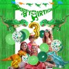 Three Rex Birthday Party Decorations Boy, Dinosaur 3rd Birthday Party Supplies Include Banner Tablecloth Fringe Curtains Three Rex Balloons Cake Toppers Stickers for 3 Rex Birthday Decorations Boys