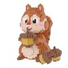 Larcele Animal Series Micro Building Blocks Animal Set, DIY Mini 3D Building Toy Bricks Kit,1449 Pieces KLJM-07 (Squirrel)
