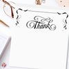 Thank You Greeting Cards and Envelopes – Elegant Fold Over Greetings for Wedding, Christmas, Valentine’s, Bridal Shower, Anniversary – Blank Inside | 4.5 x 5.5” (A2 Size) | 25 per Pack