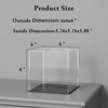 HEMYLU Acrylic Display Case with Lid, 6 Inch Acrylic Cube Box with Black Disaply Stand, Clear Display Cases for Collectibles, Art Pieces and Toys, (6x6x6 inch)