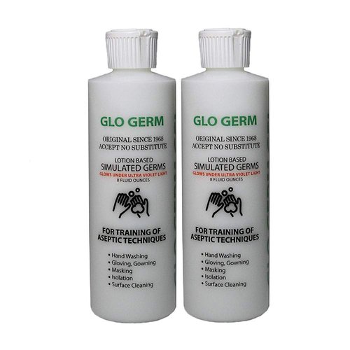 Gel 8 Ounce, Double Pack glo germ Gel (16 oz) - Gel Lotion Based Simulated Germs - Helps Promote Better Hand Washing Habits - Training for Aseptic Techniques - two pack