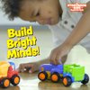 Construction Toy Truck Set for Toddlers Ages 1-4 - Push & Pull Friction Trucks, Matching Book - BPA Free Cars for Boys & Girls