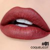 FOCALLURE Ultra Matte Liquid Lipstick,Longwear Rich Lip Colors,Easy to Create a Sexy Lips with High-grade Formula,Long Lasting Waterproof Lipstick Make Up,COQUELICOT
