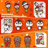 Aowplc Christmas Stickers 42 Sheets Make a Face Stickers for Kids Christmas Crafts Activities Games Party Favors Supplies