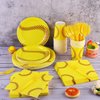 durony 144 Pieces Softball Paper Plates and Napkins Dinnerware Set Softball Birthday Party Tableware Supplies Includes Paper Plates Napkins Forks Serve 24 for Sports Softball Party Supplies