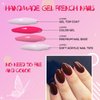 AddFavor Oval Press on Nails Short Fake Nails, 240pcs Burgundy Nails Press on Almond False Nail Full Cover Acrylic Nail for Women and Girls