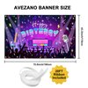 Avezano Karaoke Party Decorations Karaoke Backdrop Music Happy Birthday Party Banner Guitar Rock and Roll Birthday Photography Background for Kids Adults 70.8x43.3