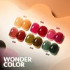 GAOY Wonder Color Gel Nail Polish for Christmas Nails, Jelly Red Green Brown Yellow Hot Pink Colors Sheer Gel Polish Kit for Salon Gel Manicure and Nail Art DIY at Home