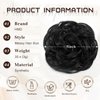 HMD Messy Bun Hair Piece Wavy Curly Scrunchies for Women Hair Bun Hair Piece Elastic Hair Bun Scrunchies Synthetic Chignon Ponytail Hair Extensions Tousled Updo Hairpieces for Women（2#）