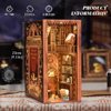 Fsolis Book Nook Kit, DIY Miniature House Room Kit for Adults Wooden Puzzle Bookshelf Decorations Bookshelf Nook Decor Gifts for Women and Craft Lovers(Eternal Bookstore)
