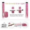 MYKURS Clip in Tinsel Hair Extensions for Kids, Glitter Hair Extension Clips, Fairy Hair Tinsel Kit for Girls, 16 PCS