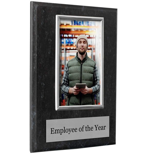 Pre-designed Employee of the Month, Quarter or Year Award Plaque - 8 x 10" Photo Plaque holds a 6 x 4" Portrait Photo (Year)