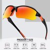DioKiw 3PACK Sports Polarized Sunglasses for Men Cycling Running Fishing UV400 Protection Sun Glasses Lightweight Half Frame Goggles