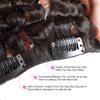Clip in Human Hair Extensions Jerry Curly 3B 3C Real Hair Clip in Extensions For Black Women Natural Black Color 100% Brazilian African American Hair Extension (22 inch, Jerry Curly #1B)