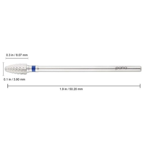 Pana 3/32" Safety Bit Nail Carbide Bit - For Electric Dremel Drill Machine (Medium, Mini Cone - Silver)