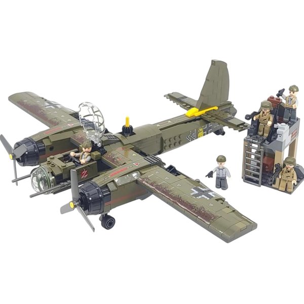 General Jim's WW2 Military Iron Empire Building Blocks Air Bomber JU88 - World War 2 Aircraft Fighter Plane Brick Building Set
