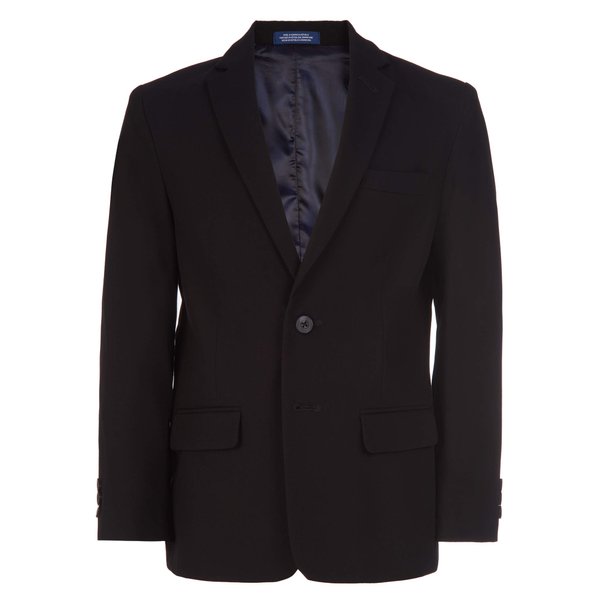 IZOD boys Bi-stretch Blazer Business Suit Jacket, Black, 14 US