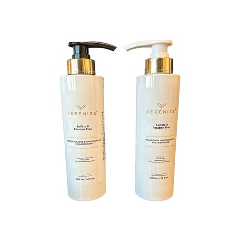 VERENIZE Sulfate free Shampoo & Conditioner (Set), 14 Fl Oz (Pack of 1), White