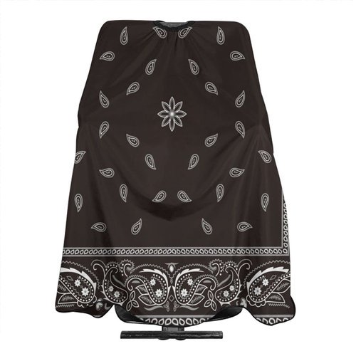 ONE TO PROMISE Bandanas Barber Cape Bandanas Paisley Black and White Hair Cut Salon Cape,Hair Stylist Hairdresser Styling Cape,Waterproof Haircut Apron Cover up for Adults,55"X66"