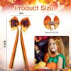 IKOLA Thanksgiving Maple Hair Bows - 4 inch Hair Bow with Long Tail Handmade Grosgrain Ribbon Bows Fall Aumtun Thanksgiving Hair Accessory for Girls and Women